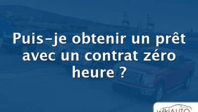 Puis-je obtenir un prêt avec un contrat zéro heure ?